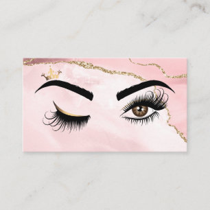 Makeup artist Wink Öga Beauty Rosa Agate Visitkort