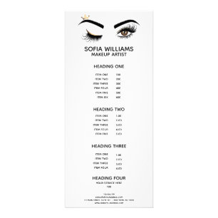 Makeup artist Wink Öga Beauty Salon Lash Extension Reklamkort