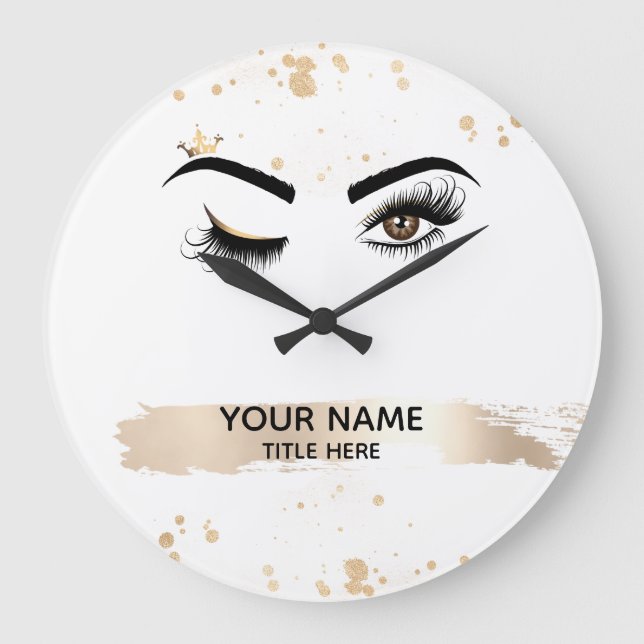Makeup artist Wink Öga Beauty Salon Lash Extension Stor Klocka (Framsida)