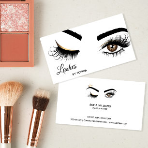 Makeup artist Wink Öga Beauty Salon Lash Extension Visitkort