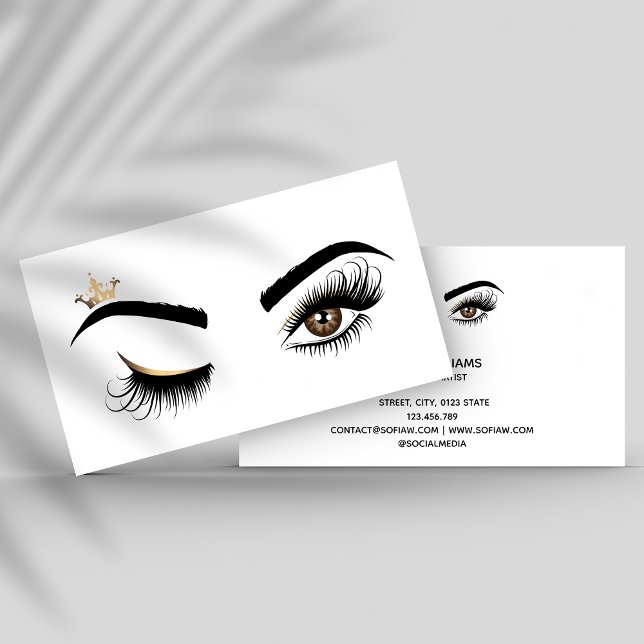 Makeup artist Wink Öga Beauty Salon Lash Extension Visitkort (Skapare uppladdad)