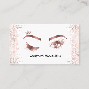 Makeup artist Wink Öga Guld Confetti Lash Visitkort