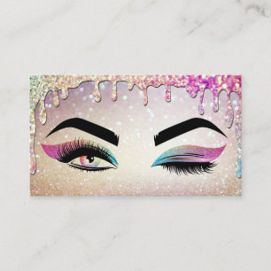 Makeup-artist Wink Öga Lash holoGraphics droppe Visitkort