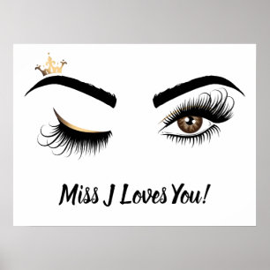 Makeup artist Wink Öga Queen Krona Lash Extension Poster