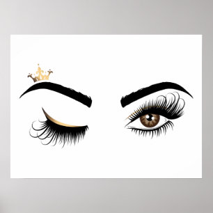 Makeup artist Wink Öga Queen Krona Lash Extension Poster