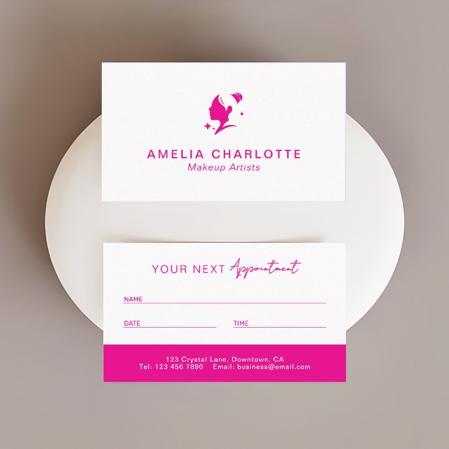 Makeup Artists Appointment Card | Cosmetologists Tidsbeställning Kort (Skapare uppladdad)