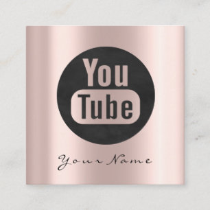 Makeup Beauty Bloggare You tuber Ro Black White Fyrkantigt Visitkort