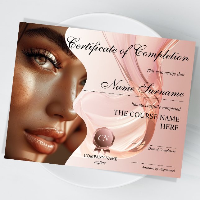 Makeup Beauty Certificate of Completion Award (Skapare uppladdad)