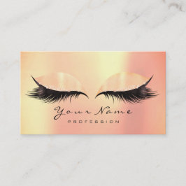 Makeup Beauty Peach Coral Metallic Lash Glitter Visitkort