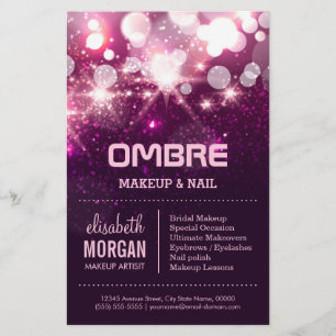 Makeup Beauty - Rosa Glitter Sparkles Flygblad