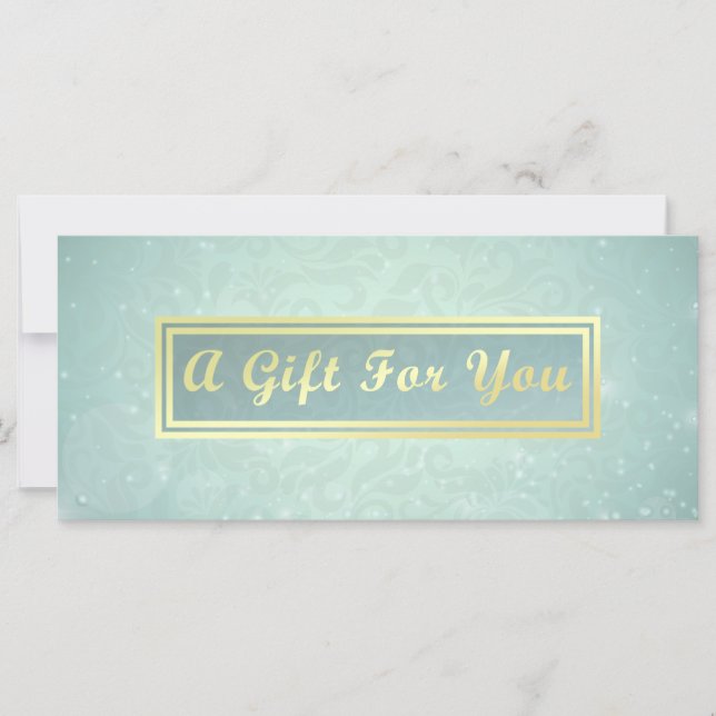 Makeup Beauty Salon Blue & Guld Gift Certificate (Framsida)