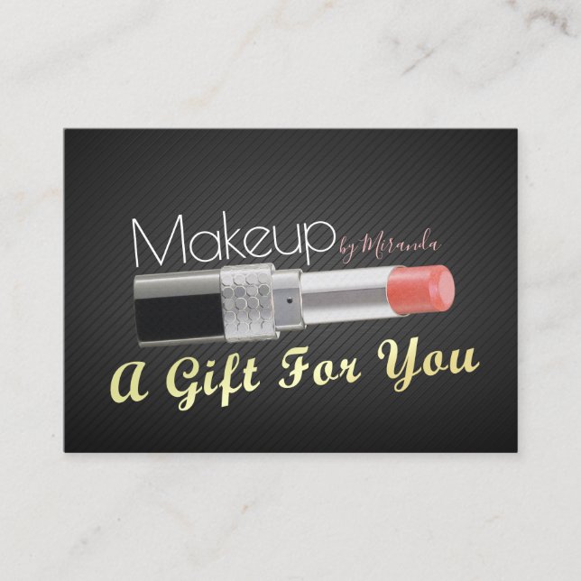 Makeup Beauty Salon Gift Certificate Chic Lipstick Rabattkort (Framsida)