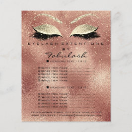 Makeup Beauty Salon Glitter Flyer Ro Guld Smala