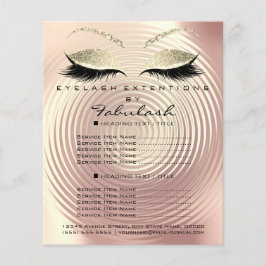 Makeup Beauty Salon Glitter Flyer Ro Guld Smala