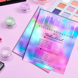 Makeup Beauty Salon Glitter Holograph Rosa Unicorn Flygblad