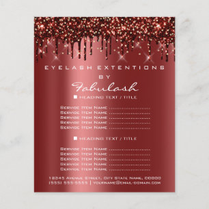 Makeup Beauty Salon Guld Glitter Flyer Spark Drift