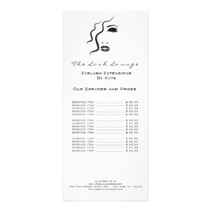 Makeup Beauty Salon Namn Black White Logotyp Glam Reklamkort