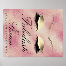 Makeup Beauty Salon Namn Guld Glitter Sharon Ro Poster
