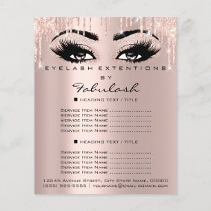 Makeup Beauty Salon Ro Glitter Eyelash Flygblad