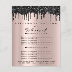 Makeup Beauty Salon Ro Glitter Flyer Black Drivers