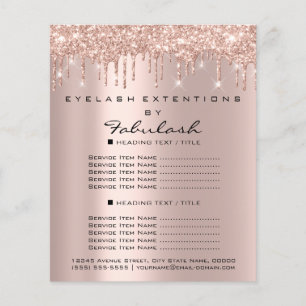 Makeup Beauty Salon Ro Glitter Flyer Drift 2 sidor