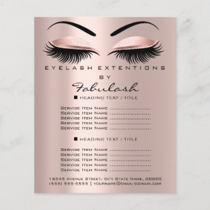 Makeup Beauty Salon Ro Glitter Flyer Lash Brows