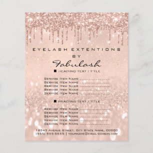 Makeup Beauty Salon Ro Glitter Flyer Pris