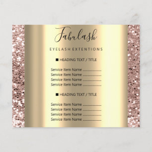 Makeup Beauty Salon Ro Glitter Guld Hair Nagel Flygblad