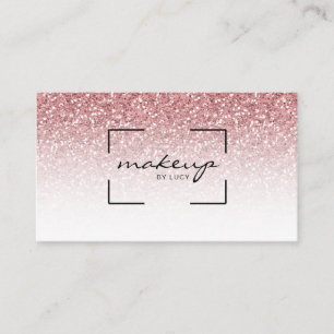Makeup Beauty Salon Ro Guld Glitter Visitkort