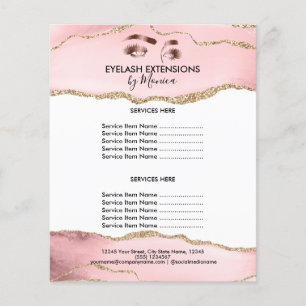 Makeup Beauty Salon Rosa Girly Modern Flygblad