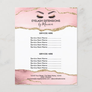 Makeup Beauty Salon Rosa Girly Modern Flygblad