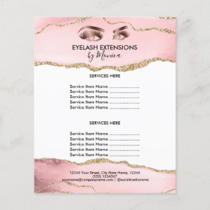 Makeup Beauty Salon Rosa Girly Modern Flygblad