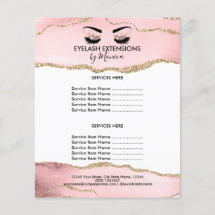 Makeup Beauty Salon Rosa Girly Modern Flygblad