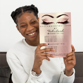 Makeup Beauty Salon Rosa Glitter Flyer  Lash