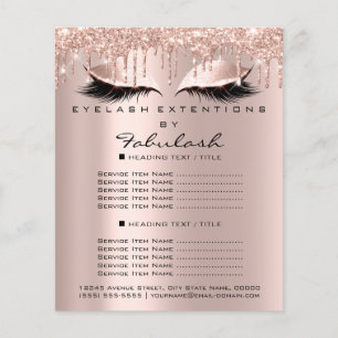 Makeup Beauty Salon Rosa Glitter Flyer Spark Drift