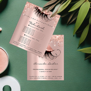 Makeup Beauty Salon Rosa Glitter Flyer Spark Ro