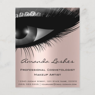 Makeup Beauty Salon Rosa Grått Grått Ro Flygblad