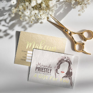 Makeup Beauty Salon Rosa & Guld Gift Certificate Rabattkort