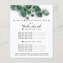 Makeup Beauty Salon Woodland Eucalyptus Organic Flygblad