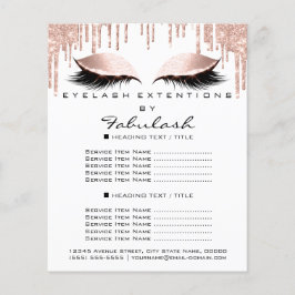 Makeup Beauty White Rosa Glitter Flyer Spark Blue