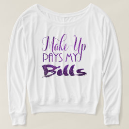 Makeup betalar mitt räkninglilaglitter t-shirt