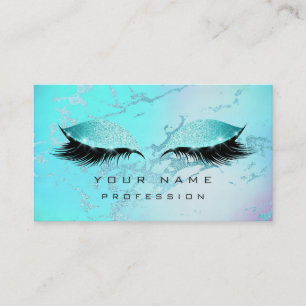 Makeup Blue Ögon Lash Glitter Ombre Visitkort