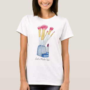 makeup borstar i design för hållarestillebenkons tee shirt