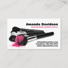Makeup-borstar med Rosa pulver Visitkort