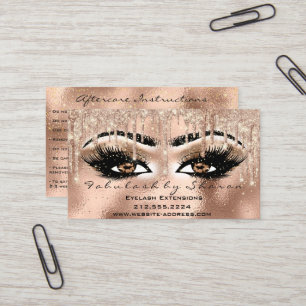 Makeup Brown Eyebrow Lash Drick eftervård Visitkort