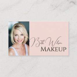 Makeup Business Card, Pink & Black Visitkort