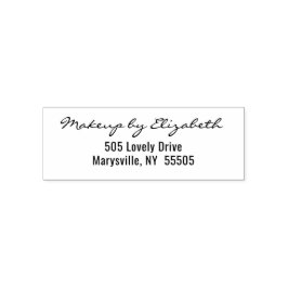 Makeup By Script Name Address Självfärgande Stämpel