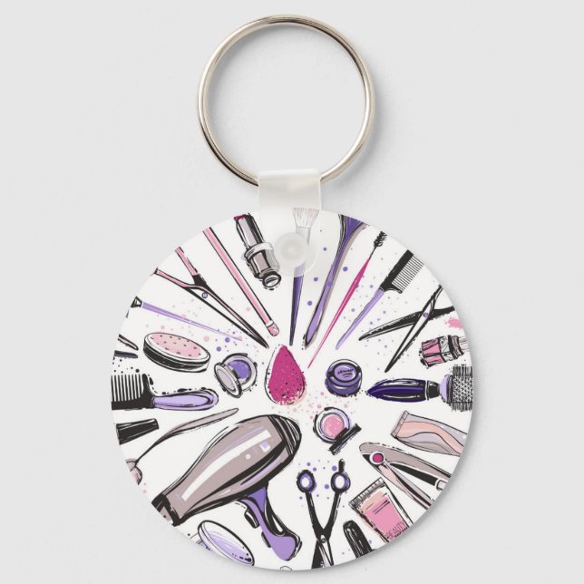 Makeup Circle Design Nyckelring (Framsida)