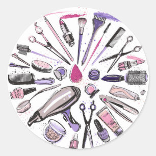 Makeup Circle Design Runt Klistermärke