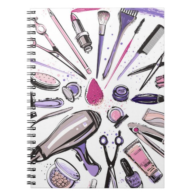 Makeup cirklar design anteckningsbok (Framsidan)